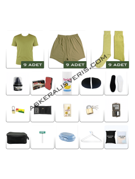 9'lu <strong>TEMEL</strong> Karacı Askerlik Paketi